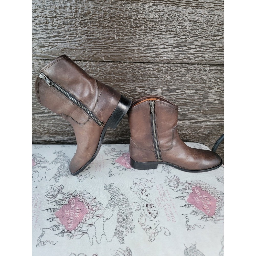COPY - Frye Leather Melissa Button Short Zip Ankle Boots